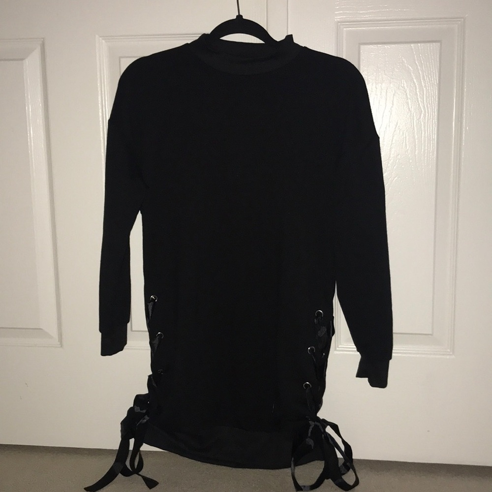 BNWT UO Black Side Tie Dress